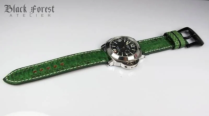 24mm/24mm Handmade Natural Color Real Python Skin Watch Strap PY07 – image 4